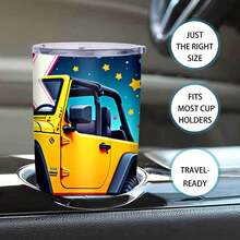 1pc 20 Oz Stainless Cup|Baja Sunrise Adventure Cup|Ergonomic Shape Fits Comfortably In Hand|Christmas|Ideal Gift For Fitness Enthusiasts|Gifts For Women, Mom, Friend, Sister|Baja Sunrise Adventure Cup