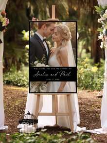 Wedding Welcome Sign Template, Modern Photo Welcome Sign Template, Printable Wedding Reception Poster - Multicolor - View 5