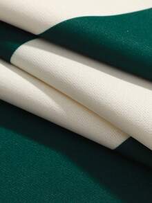 1pc Women's Autumn/Winter Contrast Stripe Polo Collar Sweatshirt For Running, Sports, Fitness, Casual Wear