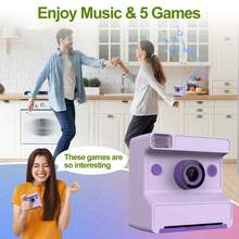 [Instant Print Camera]Social Gift: All-In-One Instant Camera & Portable Photo Printer For Adults - Capture & Print 1080P HD Photos/Videos In Seconds With Fun Filters, Perfect For Travel, Christmas, Birthdays - Ready-To-Gift For Him, Her, Couples & Friends (1300mAh Rechargeable)