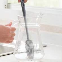 Silicone Cup Brush Milk Bottle Cleaning Brush Long Handle Water Bottles Cleaner Glass Cup Cleaning Brush Kitchen Cleaning Tools