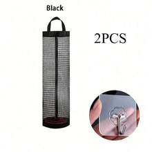 Durable Plastic Bag Organizer Grocery & Trash Bag Holder Space Saving Mesh Dispenser For Kitchen Modern Easy Access Design Keeps Bags Neat & Breathable Space Saving Mesh Organizer Multipurpose Wall Mounted Home And Kitchen Storage Solution - Multicolor - View 12
