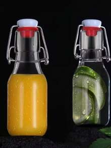 5/3/2/1pc/2oz Oscillating Top Glass Juice Bottle Set - Mini Glass Bottles With Oscillating Top LIDS, Suitable For Homemade Beverages, Extracts, Candies, Handicrafts And Party Decorations, Reusable Filling, Travel Accessories
