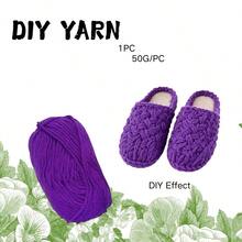 1 pièce, 50g/pièce, peut être utilisé pour les chapeaux, les écharpes, le crochet, les pantoufles et le tricot fait main.