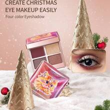 Zeesea لوحة ظلال العيون بألوان حيوانية 4 ألوان، سهلة التطبيق والمزج، صبغة طويلة الأمد - X07 سيدة ريترو - مشاهدة 4