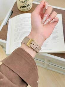 1 dây đeo đồng hồ bằng da thật, tương thích với Samsung Galaxy Watch 7, Galaxy Watch 5, Galaxy Watch 6, Galaxy Watch 4, kích thước: 40mm, 42mm, 43mm, 44mm, 45mm, 46mm, 47mm, 20mm, 22mm, màu vàng. - Trench Golden - Xem 3