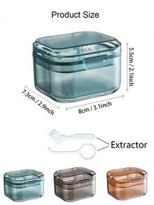 1/2 pièces Boîte de rangement pour appareils dentaires invisibles, boîte de rangement orthodontique à double couche, boîte pour brackets invisibles, boîte de nettoyage portable avec design de drainage, convient pour la maison, l'extérieur et les voyages