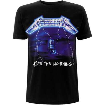 Metallica Unisex Adult Ride The Lightning Tracks T-Shirt (Black) - 100% Cotton - (PH1821)