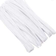 Premium White Chenille Pipe Cleaners Set With Instructional Video - Flexible & Plush Craft Rods For DIY Projects, Christmas Decorations & More