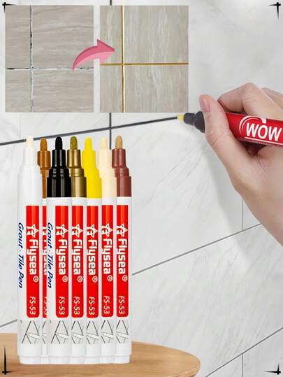Waterproof & Mold-Proof Grout Pen, Tile & Floor Grout Repair Pen, Color Changing Pen For Ceramic Tiles