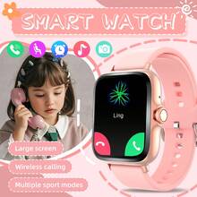 Neue Smartwatch für Kinder, Anrufe beantworten, Nachrichten, Schrittzähler Sport Datum Alarm, Wettervorhersage individuell einstellbares Zifferblatt, Weihnachtsgeschenke für Kinder.