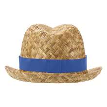 Floso Unisex Adult Pricus Straw Sun Hat (Natural/Royal Blue)