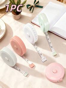 1pc SoftTouch Retractable Measuring Tape, 60 Inch Mini Double-Sided Flexible Measuring Tape, Used For Sewing, Tailoring, Weaving, Durable Blades, Portable Body And Fabric Measuring Tools,For Math Class, DIY Projects, Home Office Travel Sewing Craft And Quick Measurements,Planner Accessories,Quilting Supplies(Pink Color) - 150CM - View 11