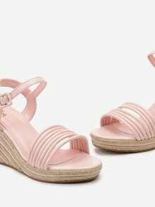 Soft Summer Wedges For Women - Casual Travel - Pink - View 6