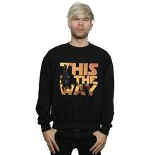 Star Wars Mens The Mandalorian The Way Poster Text Sweatshirt (Black) - Coffee Brown - View 3