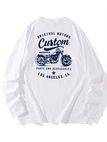 Women's Cotton English Print Thin Long Sleeve T-Shirt, Fashionable & Versatile, Autumn/Winter - White - View 4