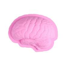 Gehirn Herz Halloween Schokoladen Bonbon Silikon Formen, 4 Löcher 3D Gehirn Herz Form Schokoladen Seife Formen, DIY Kekse Bonbons Gummibärchen Schokoladen Formen Eiswürfelbehälter