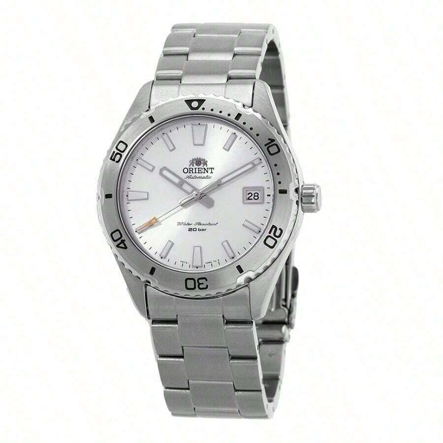 Orient 40毫米自动/手动上链潜水表，蓝宝石水晶表镜，型号：RA-AC0Q03S30B，日本制造 - 白色 - 查看 1