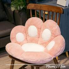 1pc Cartoon Bear Paw Half Wrap Around Cushion, Office Seat Cushion, Cat Paw Cushion, Home Decor, Christmas Decor Holiday Cushions Cushions For The Home