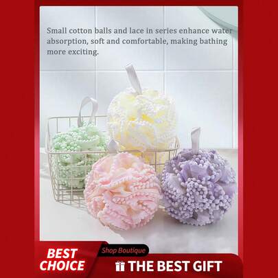 1pc Soft Loofah Bath Sponge Net Foam Bath Ball Large Size Exfoliating Bath Towel Cleansing Foam Bath Ball Deep Cleaning Bath Ball Brand Suitable