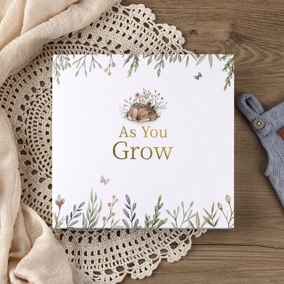 Keepsake Baby Memory Book For Boy Or Girl - First 5 Year Baby Journal - Gender Neutral Baby Gift - Baby Scrapbook Or Photo Album For New Parents - Baby Book Record Every Milestone From Birth To Age 5