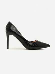 Elegantes tacones de aguja - Tacones clásicos para mujer para el trabajo/oficina y la noche/fiesta - Negro - Ver 3