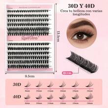 Kit De Extensión De Pestañas DIY Todo En 1, Mezcla 30D 40D Con Unión Y Sellado De Pestañas De Sujeción Fuerte, herramienta para quitar pestañas, Pinzas De Pestañas En Racimo - 1 - Ver 5