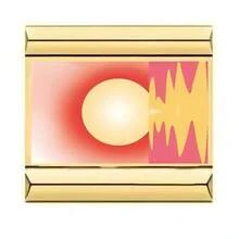 1 pieza Componente de pulsera de acero inoxidable con módulo italiano, con diversos patrones impresos, para hacer joyas de pulseras y collares de forma DIY, se puede combinar libremente con diferentes estilos