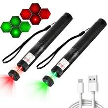 [Halloween Pattern] High Power Rechargeable Green Laser Pointer Flashlight: Powerful Green Laser Pen With Star Cap, Long-Range Laser Beam Pointer For Astronomy Demonstration, Outdoor Camping, Cat Toys, 8-In-1 Laser Patterns Including Romantic Love And Cute Cartoon Animal Halloween Designs