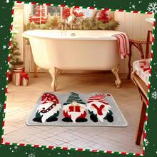 سجادة حمام بنمط شجرة عيد الميلاد، بساط الباب، سجادة حمام عيد الميلاد، سجادة مطبخ، بساط الباب، ديكور منزلي داخلي لعيد الميلاد، هدايا عيد الميلاد، ديكورات منزلية لعيد الميلاد، سجادة مانعة للانزلاق، بساط الباب، سجادة حمام - ماصة للماء بشكل جيد، مانعة للانزلاق، قابلة للغسيل في الغسالة، بساط باب مستطيل من الصوف الاصطناعي، مثالي لديكور الحمام أو غرفة النوم، ديكور وإكسسوارات حمام عيد الميلاد، سجادة مطبخ