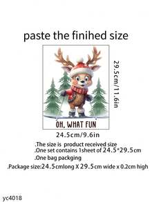 1 pieza Adorable pegatina de reno navideño - Decoración festiva para baño, inodoro y pared con gorro de Papá Noel, regalos y acentos de acebo, calcomanía de plástico autoadhesiva para decoración del hogar, decoraciones navideñas, pegatinas de pared