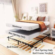 Inch Box Spring, Metal High Profile Spring, Heavy Duty Mattress Foundation, Easy Clean Cover, Quiet, Non - Slip, Simple Assembly