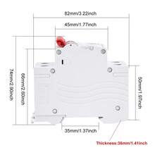 2 pezzi Interruttore automatico solare a 2 poli (2P) con protezione da sovraccarico e cortocircuito, montato su guida DIN, adatto per pannelli solari, sistemi di energia rinnovabile, con varie portate di corrente 6A/16A/20A/32A/40A/50A/63A, design compatto, struttura durevole, per ingegneria elettrica
