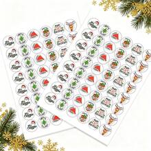 2 Sheets Of 96pcs Christmas Stickers, Package Sealing Stickers, Gift Bags, Merry Christmas Party Stickers