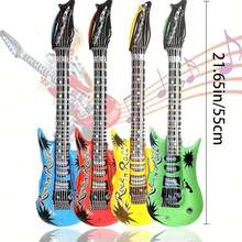 Bộ 6 cây đàn guitar bơm hơi hình ngôi sao nhạc rock, đàn guitar điện bơm hơi, đồ dùng cho tiệc nhạc rock, thích hợp trang trí karaoke, tiệc sinh nhật và chụp ảnh. - Nhiều màu - Xem 3