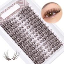 Goodlashshop Natural Eyelash Extension Brown Eyelash Cluster 154pcs C-Curve Daily Use Eyelash Extension For Beginners Dark Brown - Mắt mèo và Nâu - Xem 2