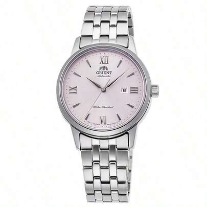 Orient Al Double Lion Fashion Women's Fully Automatic Mechanical Watch Diamond Single Calendar Luminous Steel Band Watch Small Gold Watch Steel Band Powder Plate RA-NR2002P10B