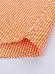 Men's Casual Comfortable Plaid Shirt - trái cam - Xem 5