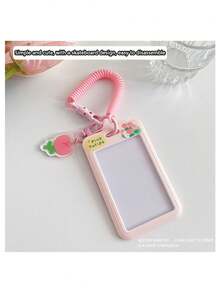 1 Stück süße Cartoon Tier Kartenhülle, wasserdicht und langanhaltend, mit Skateboard Design, einfach zu demontieren. Inklusive passendem Schlüsselanhänger und elastischem Seil. Cartoon Form, geeignet für Schülerausweise, Busfahrkarten, Essenskarten Schutzhüllen, Schlüsselanhänger Arbeitsausweise, Zugangskarten, Arbeitsausweise