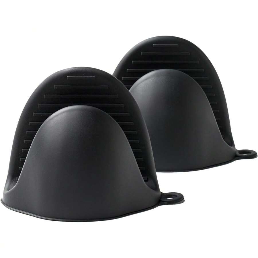 Pinza de silicona para manoplas de cocina para horno microondas, gruesa y con aislamiento térmico.