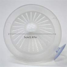 1个塑料血虫喂食锥，适用于鱼类，带吸盘的诱饵漏斗，水族箱喂食杯，直径5厘米/1.97英寸，透明鱼缸喂食器 - 彩色 - 查看 2