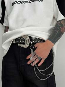 Men's Starry Sky Multilayer Alloy Waist Chain - Small Star - View 2