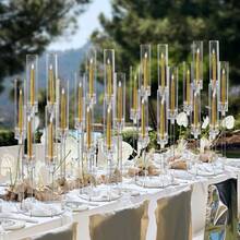 10pcs 6 Arm Romantic Candelabras,26.8Inch Clear Candlestick Holder For Wedding, Party, Dining Table, Halloween, Christmas, Anniversary Decor Mother's Day Decorations(Not Included LED Candles) - Acrylic trong suốt - Xem 5