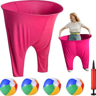 Jeux de jardin, nouveauté 2025, jeux de plein air avec 4 balles rebondissantes et 1 pompe pour réunions de famille, réunions de jardin et jeux d'équipe