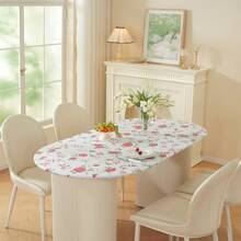 Oval Fitted Vinyl Tablecloth With Elastic Edge, Super Elastic Table Cloth, Wipe Clean Table Cover For Indoor And Outdoor - Multicolor - View 5