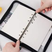 A6/A5 Binder 6 Ring Cover PVC Notebook Shell With Zipper Glitter Loose Leaf Photo Album, Sparkling A6/A5 Budget Binder For Cash Budget System, Journaling, Planner, Random Style/Color, Perfect Gift For Halloween, Christmas, Weddings, Various Other Holidays, Travel Notebook ( Color Style Random )