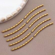 5 件不锈钢管珠扭管种子珠长管隔珠适用于 DIY 工艺女士手链项链珠宝制作