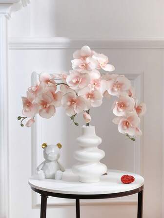 1 pieza / 3 piezas Ramas de orquídea artificial de 78 cm (H) para decoración del hogar, sala de estar, dormitorio, porche, mesa de comedor para bodas, San Valentín, cumpleaños, decoración de fiestas