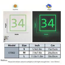 1 pieza Pegatinas personalizadas para etiqueta de número de casa, etiqueta de dirección, etiqueta personalizada para usar en botes de basura, entrada de la puerta, decoración del hogar, artículos esenciales del hogar, decoración navideña, renovación otoñal del hogar