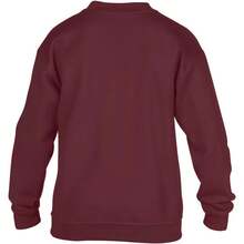 Gildan Childrens Unisex Heavy Blend Crewneck Sweatshirt (Maroon) - 紫紅色 - 查看 2